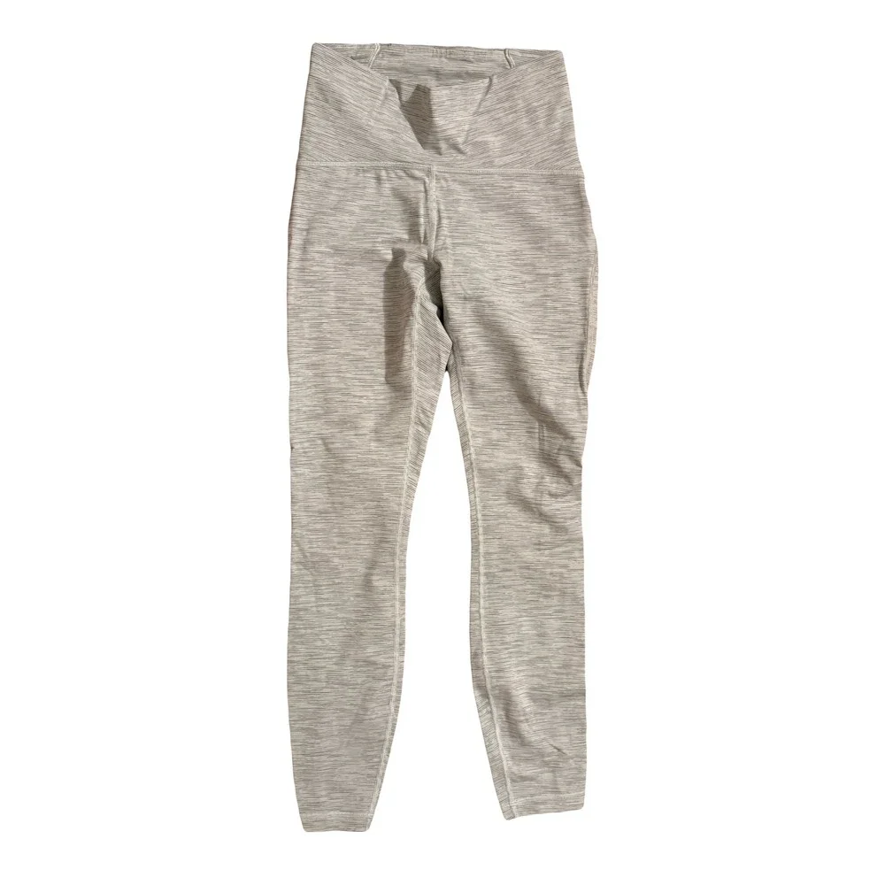 Lululemon Train Times 7/8 Grey Pant Workout Athletic‎ Leggings Size 4